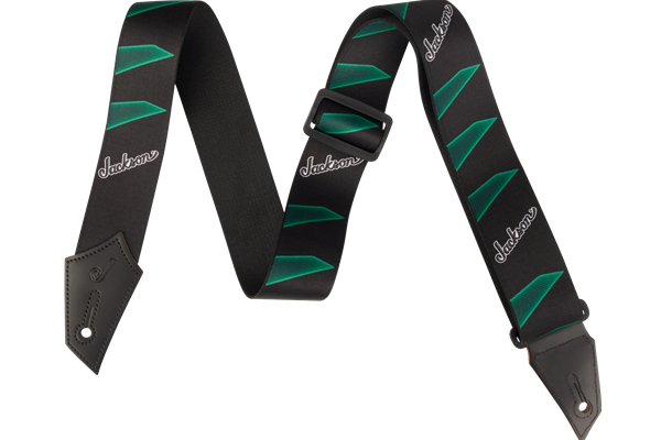 Jackson® Strap with Headstock Pattern, Black and Green