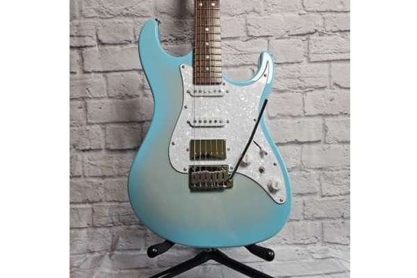 Cosmos Oasis Transparent Celestial Blue Burst w/ dark wood fretboard