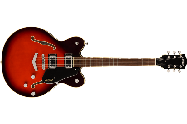 G5622 Electromatic® Center Block Double-Cut with V-Stoptail, Laurel Fingerboard, Claret Burst