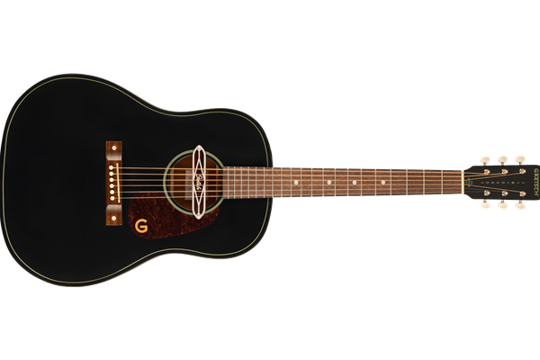 Deltoluxe Dreadnought, Walnut Fingerboard, Tortoiseshell Pickguard, Black Top