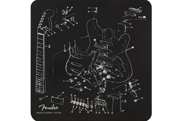 Fender™ Mousepad, Exploded Strat