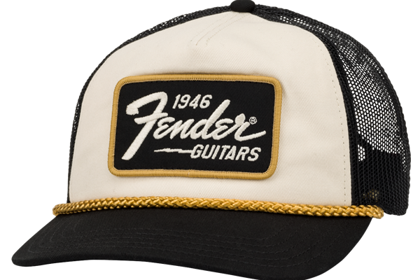 Fender® 1946 Gold Braid Hat, Cream/Black