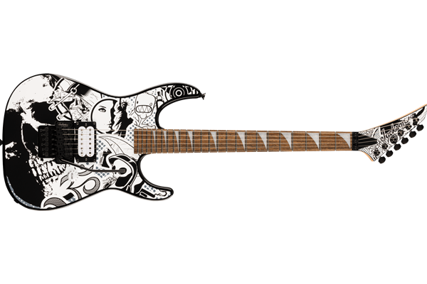 X Series Dinky® DK1 H, Laurel Fingerboard, Skull Kaos