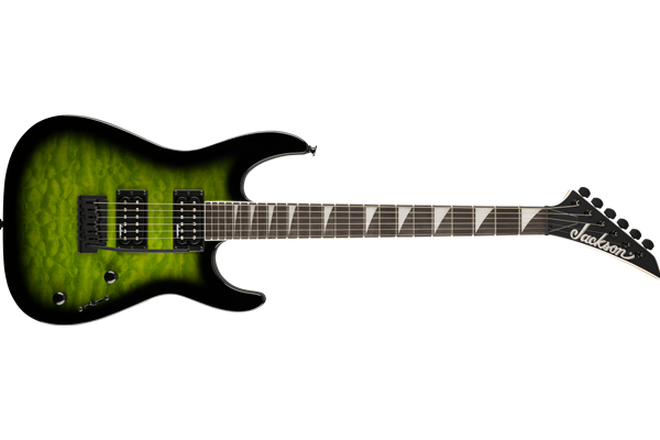 JS Series Dinky® JS20 DKQ 2PT, Amaranth Fingerboard, Transparent Green Burst