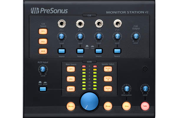 PreSonus® Monitor Station V2 Monitoring Controller, Black, 220-240V UK