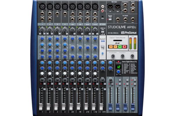 PreSonus® StudioLive® AR12c Analog Mixer, Blue, 230-240V UK