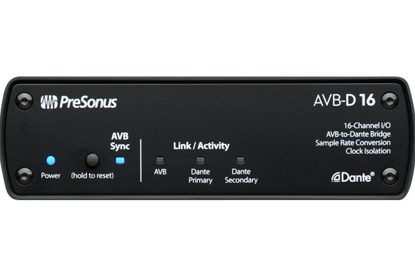 PreSonus® AVB-D16 Network Switch and Bridge, Black
