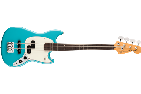 Player II Mustang® Bass PJ, Rosewood Fingerboard, Aquatone Blue