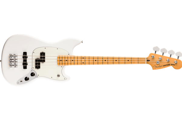 Player II Mustang® Bass PJ, Maple Fingerboard, Polar White