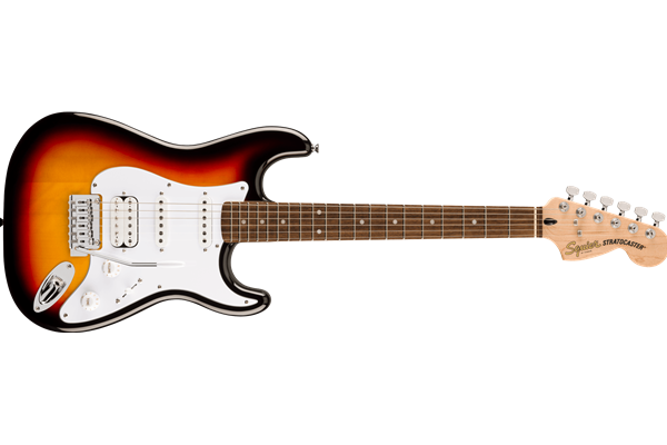 Affinity Series™ Stratocaster® Junior HSS, Laurel Fingerboard, White Pickguard, 3-Color Sunburst