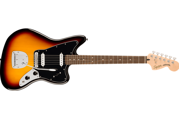 Affinity Series™ Jaguar®, Laurel Fingerboard, Black Pickguard, 3-Color Sunburst