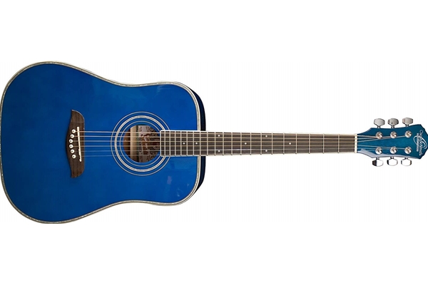 Oscar Schmidt 3/4 Size Dreadnought Acoustic Guitar, High Gloss Blue