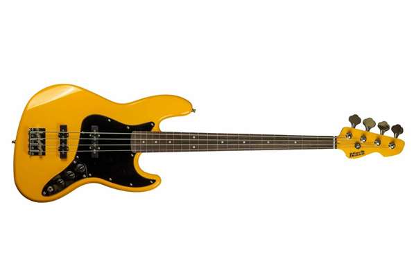 4-string J Style 34" Scale Electric Bass With J/J PU & Bag, Yellow