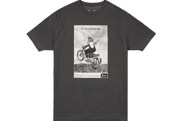 Vintage Ad Biker Tee, Graphite, S