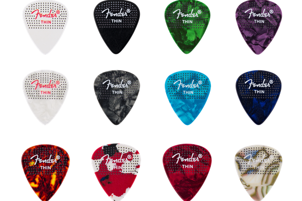 351 Dotted Celluloid Picks, 12-Pack, Thin