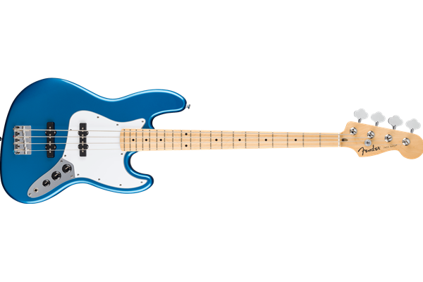 Standard Jazz Bass®, Maple Fingerboard, White Pickguard, Aqua Marine Metallic