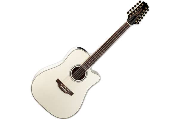 G Series 12-String Dreadnought Acoustic / Electric Guitar With Case, Pearl White