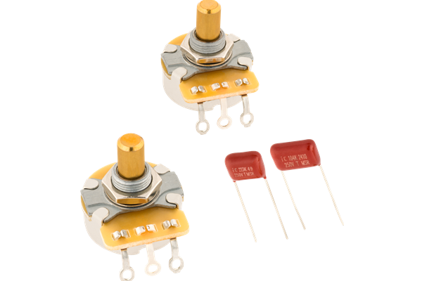 Telecaster® Solid Shaft Potentiometer and Capacitor Kit, 2-Pack