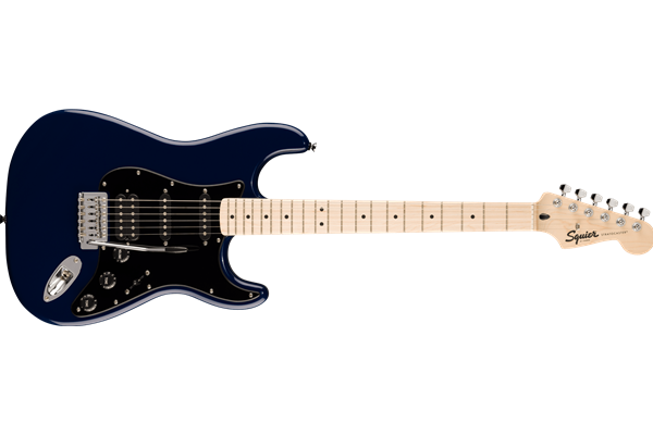 Squier Sonic® Stratocaster® HSS, Maple Fingerboard, Black Pickguard, Midnight Blue