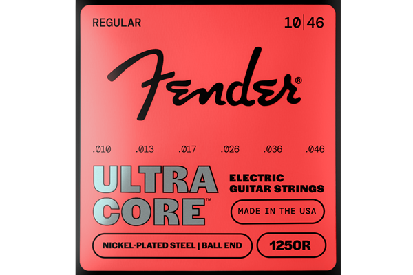1250 Ultracore™ Guitar Strings, Nickel Plated Steel, Ball End, 1250R Gauges .010-.046, (6)