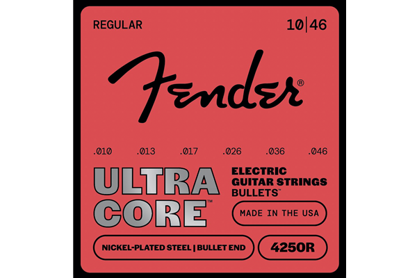 4250 Ultracore™ Guitar Strings, Nickel Plated Steel, Bullet End, 4250R Gauges .010-.046, (6)