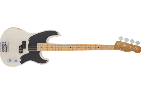 Mike Dirnt Road Worn® Precision Bass®, Maple Fingerboard, White Blonde