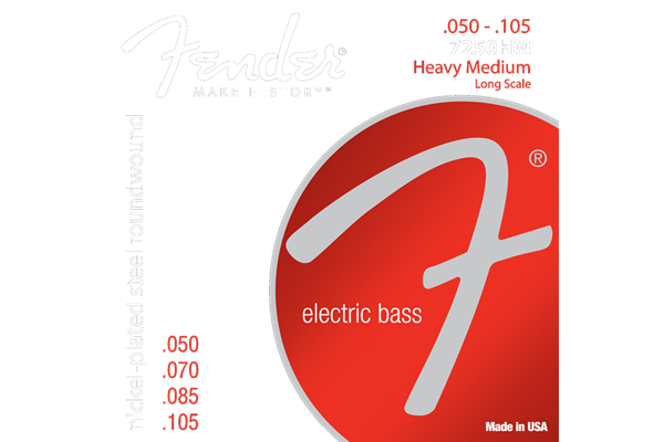 7250 Bass Strings, Nickel Plated Steel, Long Scale, 7250HM .050-.105 Gauges, Set of 4