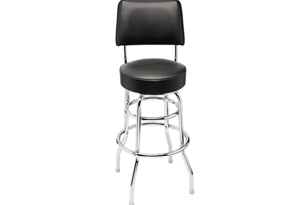 Fender® Blackout Backrest Barstool with Embossed Logo, 30"