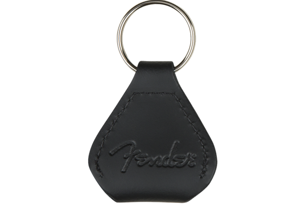 Fender™ Leather Pick Holder Keychain, Black