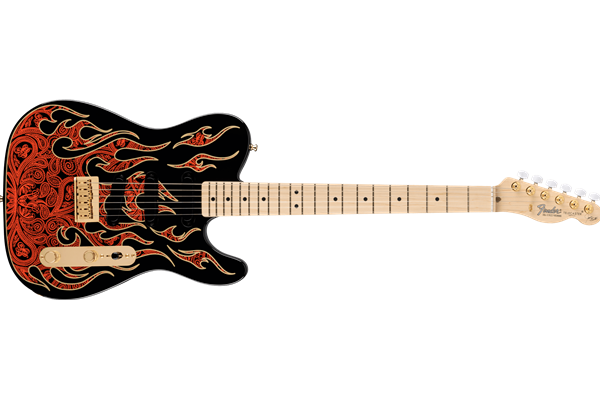 James Burton Telecaster®, Maple Fingerboard, Red Paisley Flames