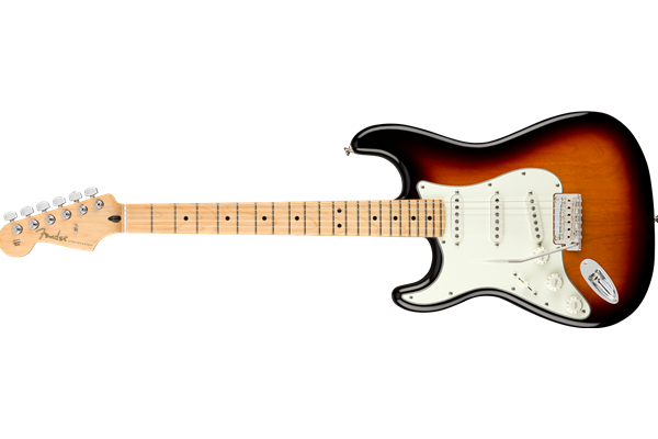 Player Stratocaster® Left-Handed, Maple Fingerboard, 3-Color Sunburst