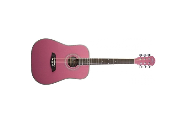 Oscar Schmidt Pink 3/4 Dreadnought Acoustic Guitar