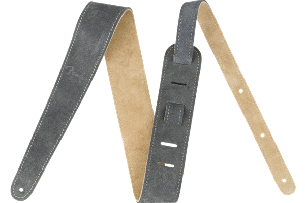 Reversible Suede Strap, Gray/Tan, 2"