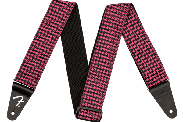 Houndstooth Jacquard Strap, Pink, 2"