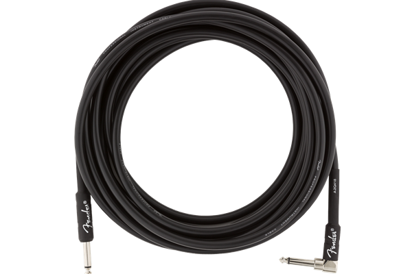 Professional Series Instrument Cable, Straight/Angle, 18.6', Black