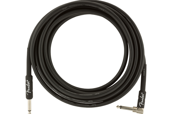 Professional Series Instrument Cables, Straight/Angle, 15', Black