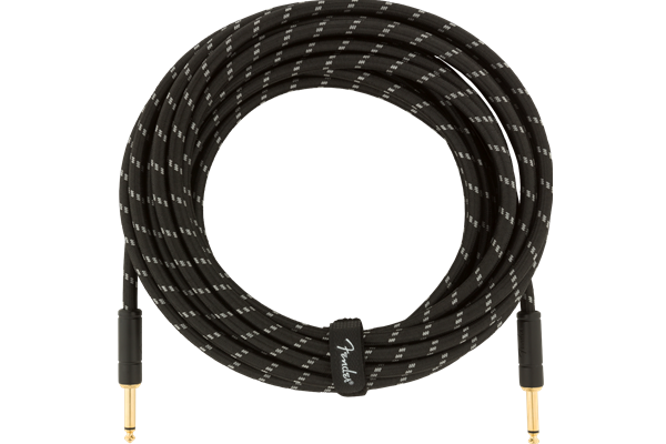 Deluxe Series Instrument Cable, Straight/Straight, 25', Black Tweed