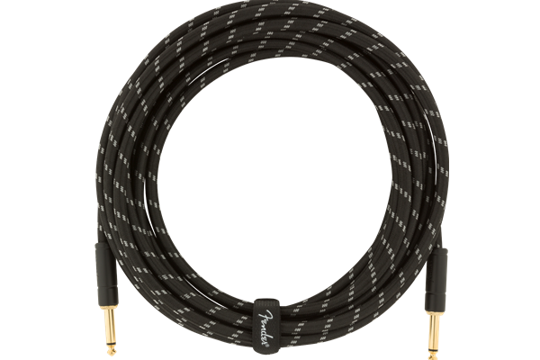 Deluxe Series Instrument Cable, Straight/Straight, 18.6', Black Tweed