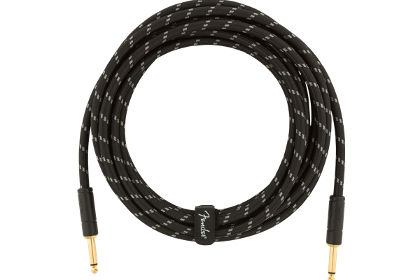 Deluxe Series Instrument Cable, Straight/Straight, 15', Black Tweed