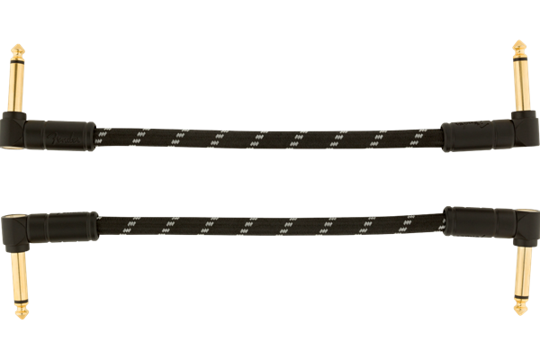 Deluxe Series Patch Cables (2-Pack), Angle/Angle, 6", Black Tweed