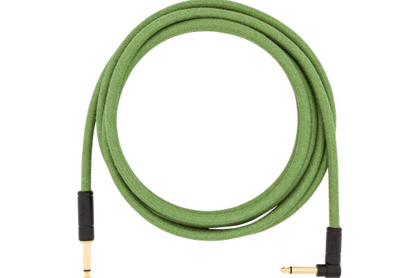 Festival Instrument Cable, Straight/Angle, 10', Pure Hemp, Green