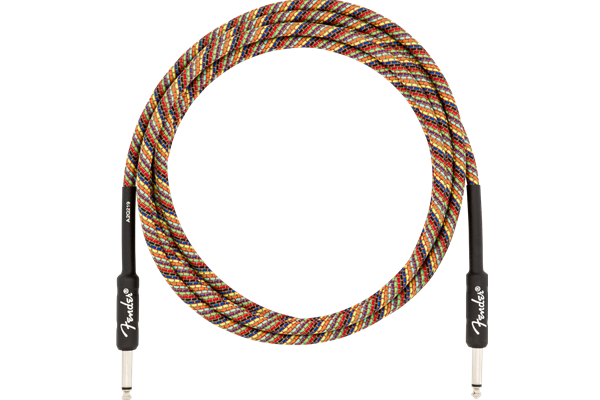 Festival Instrument Cable, Straight/Straight, 10', Pure Hemp, Rainbow