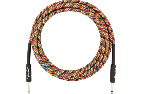 Festival Instrument Cable, Straight/Straight, 18.6', Pure Hemp, Rainbow