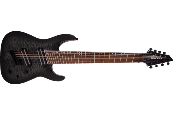 X Series Soloist™ Arch Top SLATX8Q MS, Laurel Fingerboard, Multi-Scale, Transparent Black Burst