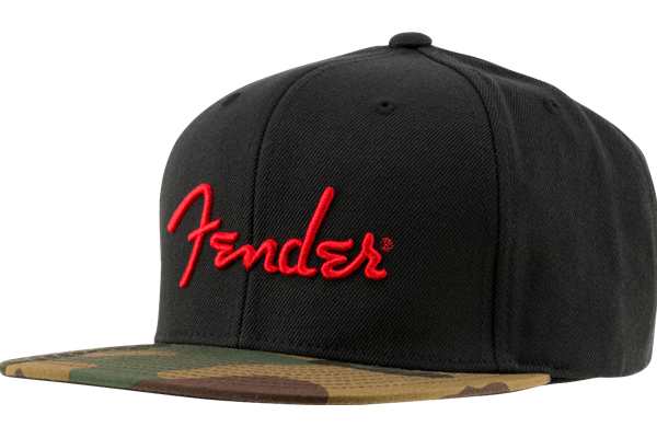 Fender® Camo Flatbill Hat, Camo, One Size Fits Most