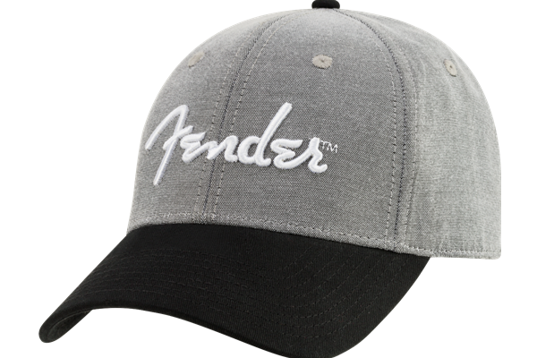 Fender® Hipster Dad Hat, Gray and Black, One Size Fits Most