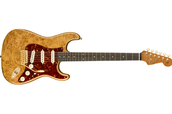 2019 Artisan Maple Burl Strat® NOS, Ebony Madagascar Fingerboard, Aged Natural