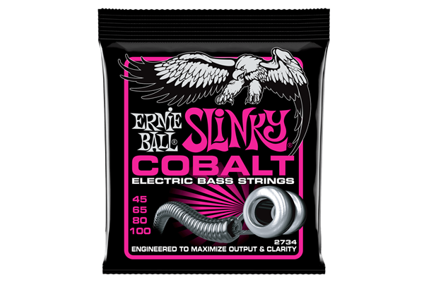 Ernie Ball Super Slinky Cobalt Bass Strings, 45-100