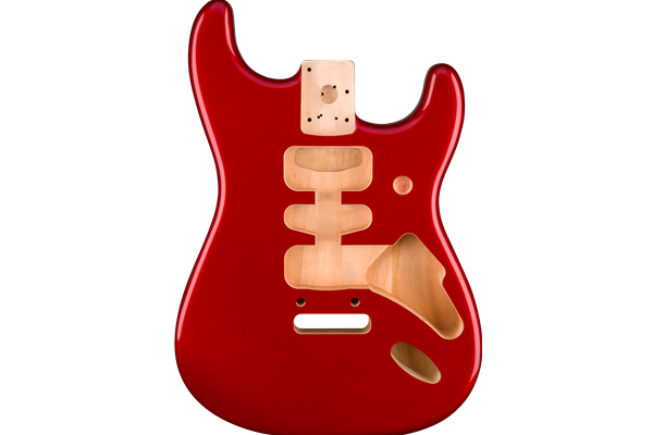 Deluxe Series Stratocaster® HSH Alder Body 2 Point Bridge Mount, Candy Apple Red