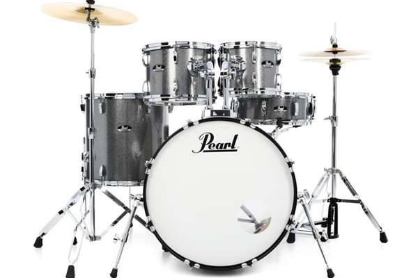 Pearl RS505CC708 Roadshow Drum Set Gray Sparkle